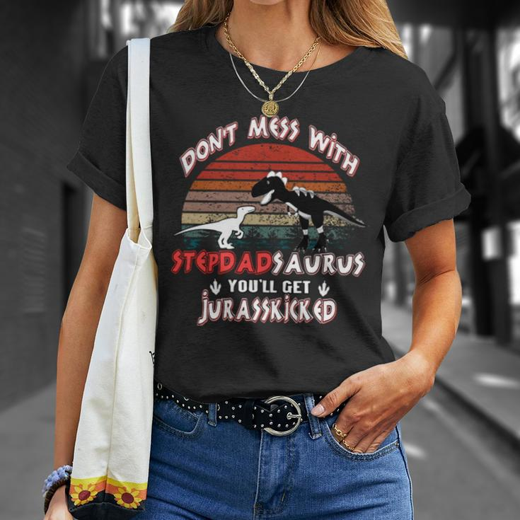 Stepdad Dinosaur Unisex T-Shirt Gifts for Her