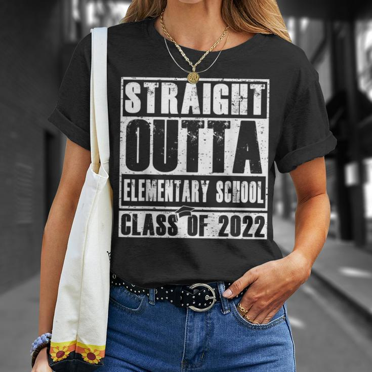 Straight Outta Elementary School Grad 2022 Graduation Gifts Unisex T-Shirt Gifts for Her