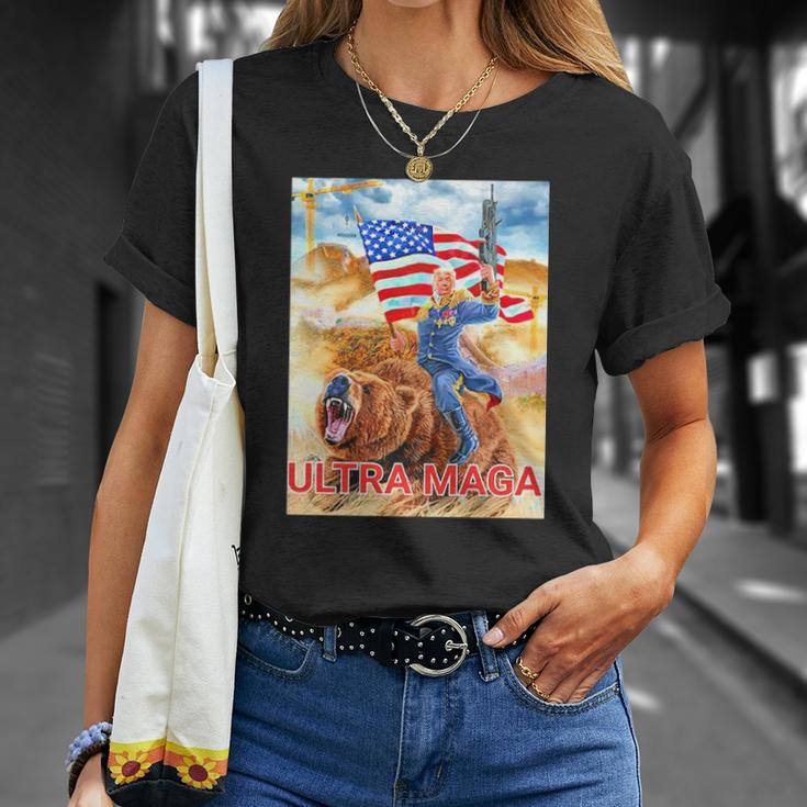 Trump Ultra Maga The Great Maga King Trump Riding Bear Unisex T-Shirt Gifts for Her