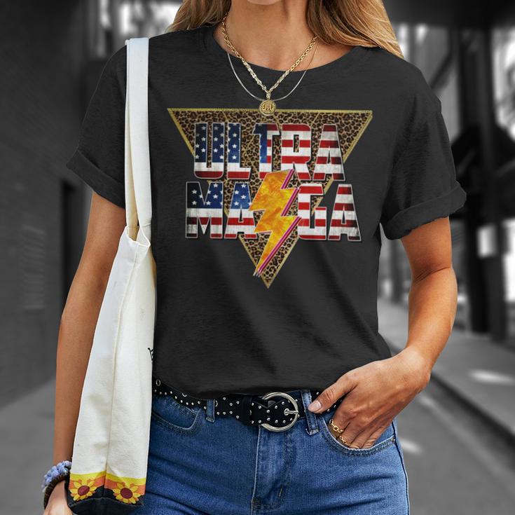 Ultra Maga Distressed Lightning Leopard Proud Ultramaga Gift Unisex T-Shirt Gifts for Her