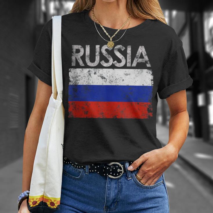 Vintage Russia Russian Flag Pride 500 Trending Shirt Unisex T-Shirt Gifts for Her