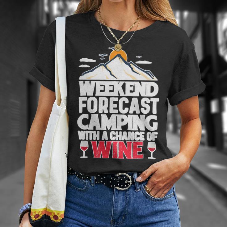 Weekend Forcast Camping Retro Vintage 27 Shirt Unisex T-Shirt Gifts for Her