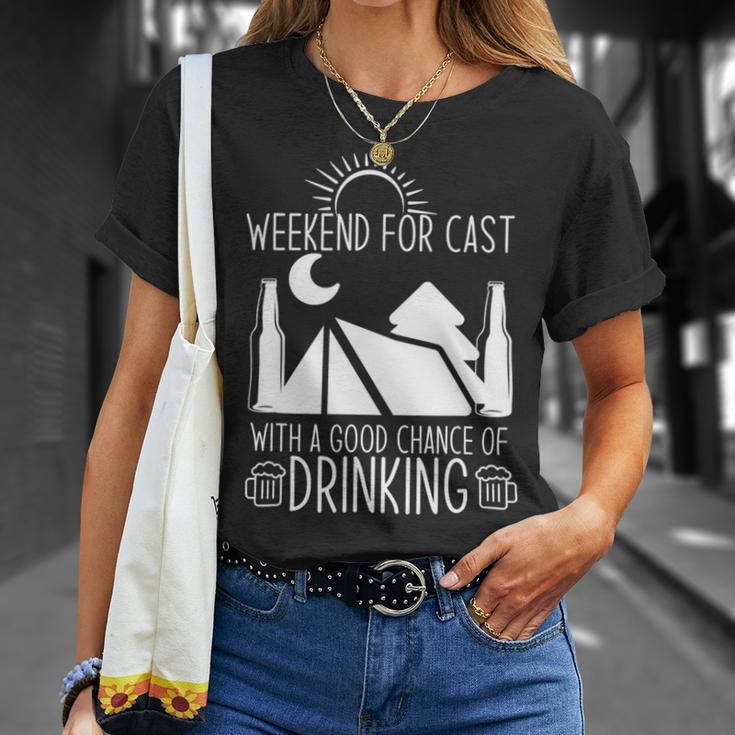 Weekend Forecast Camping With A Good 17 Shirt Unisex T-Shirt Gifts for Her