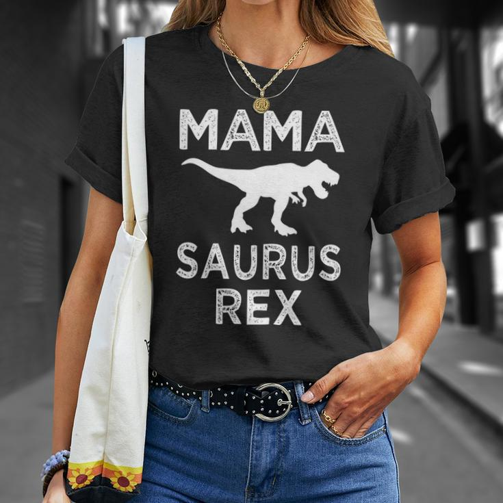 Womens Mama Saurus Rex Funnyrex Mommy Party Gift Unisex T-Shirt Gifts for Her