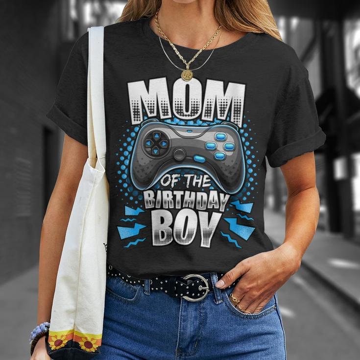 Womens Mom Of The Birthday Boy Matching Video Gamer Birthday Party V2 Unisex T-Shirt Gifts for Her