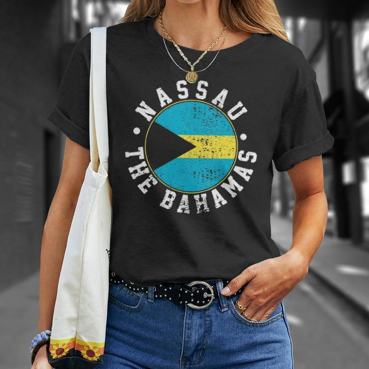 Womens Nassau The Bahamas Flag Lovers Gift Unisex T-Shirt Gifts for Her