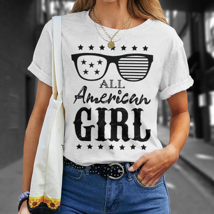 All American Girl 4Th Of July Family Matching Sunglasses Unisex T-Shirt Gifts for Her