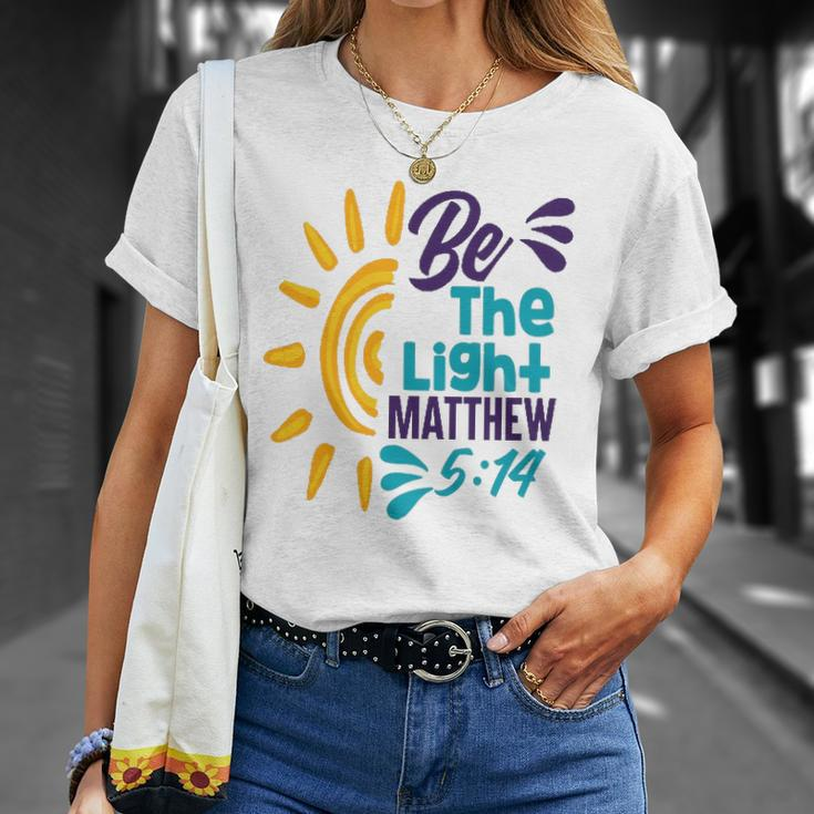 Be A Nice Human - Be The Light Matthew 5 14 Christian Unisex T-Shirt Gifts for Her