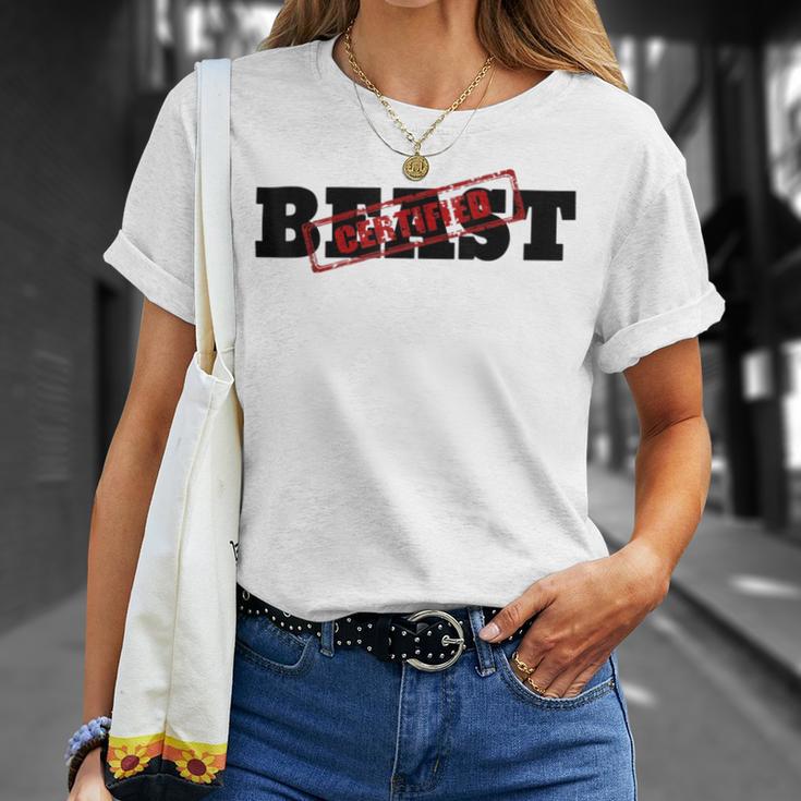 Certified Beast Athletic Workout Fitness 486 Trending Shirt Unisex T-Shirt Gifts for Her