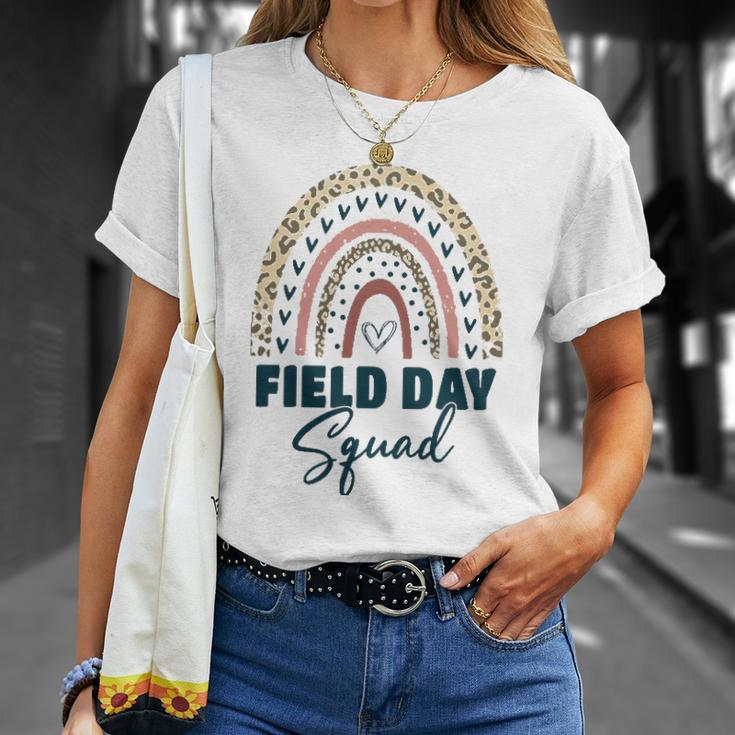 Cute Rainbow Field Squad Last Day Of School Field Leopard Unisex T-Shirt Gifts for Her