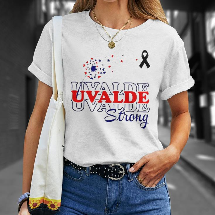 Dandelion Uvalde Strong Texas Strong Pray Protect Kids Not Guns Unisex T-Shirt Gifts for Her