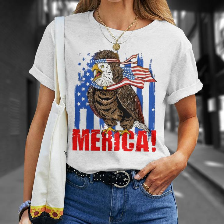 Eagle American Flag Usa Flag Mullet Eagle 4Th Of July Merica Unisex T-Shirt Gifts for Her
