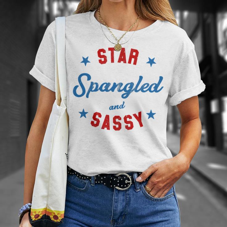 Fourth Of July Star Spangled Sassy Cute 741 Shirt Unisex T-Shirt Gifts for Her