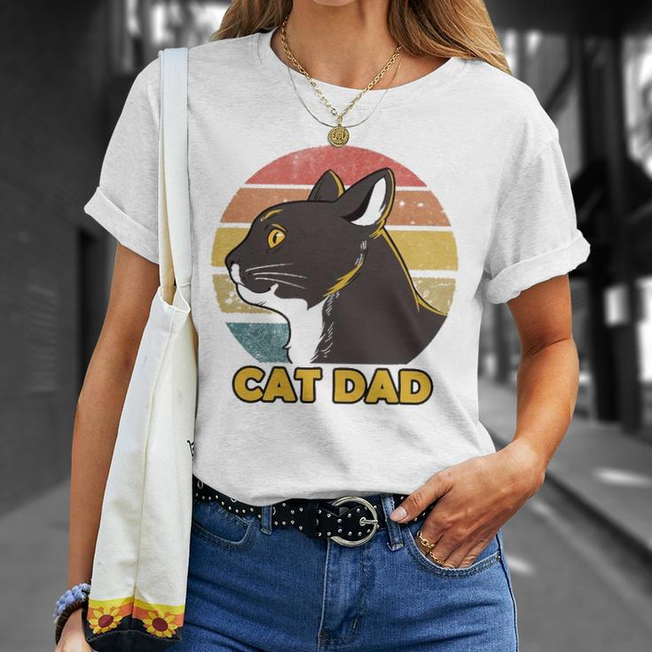 Funny Cat Dad Fathers Day Unisex T-Shirt Gifts for Her