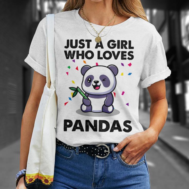 Funny Just A Girl Who Loves Pandas 651 Shirt Unisex T-Shirt Gifts for Her