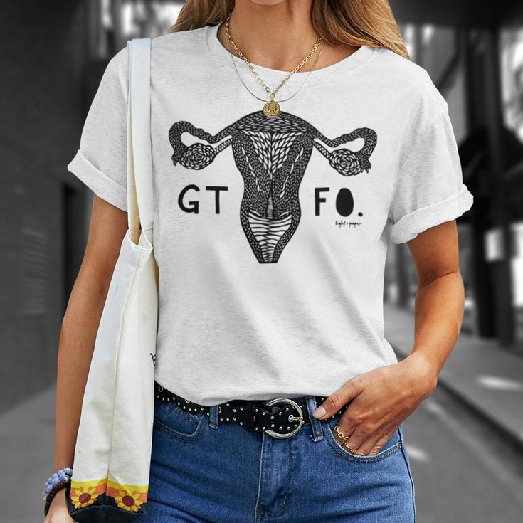 Gtfo Uterus Black Print Perfect Gift Unisex T-Shirt Gifts for Her