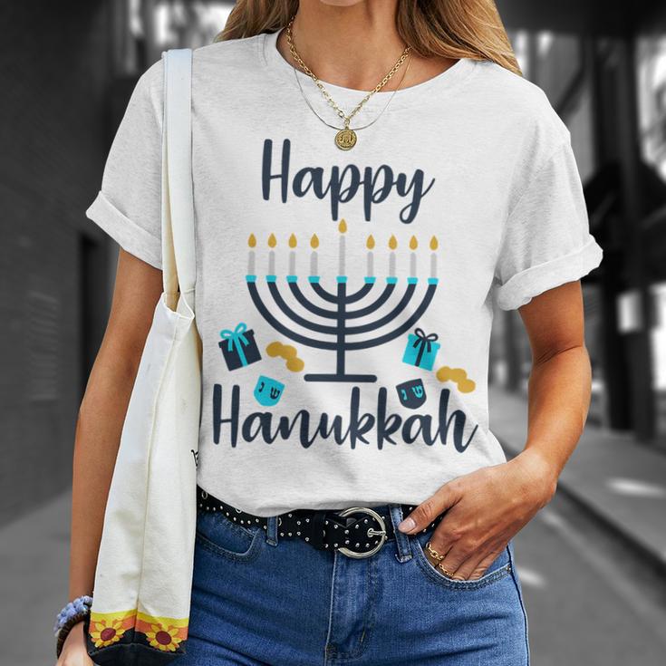 Happy Hanukkah Chanukah Pajama 893 Shirt Unisex T-Shirt Gifts for Her