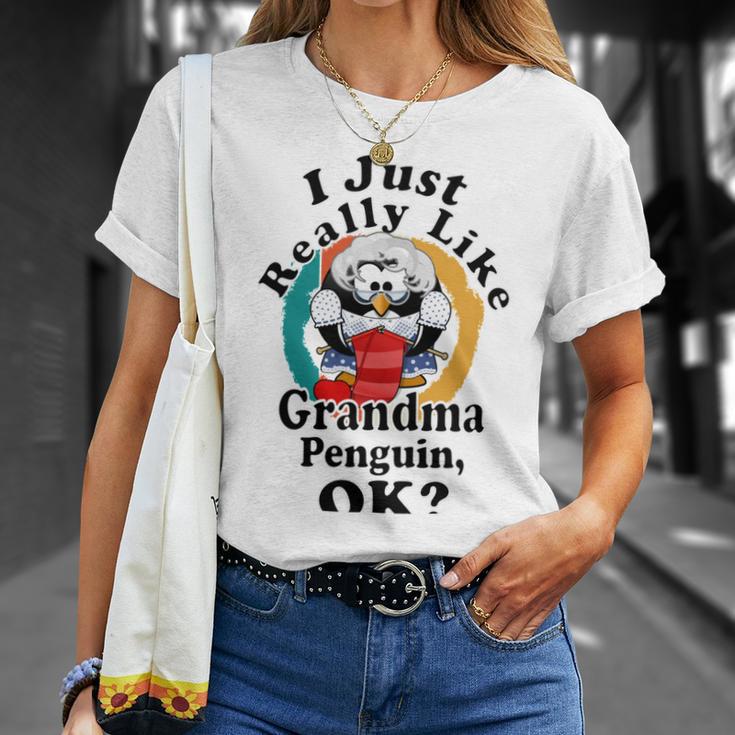 I Really Like Grandma Penguin Ok Unisex T-Shirt Gifts for Her