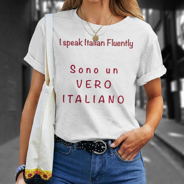 I Speak Italian Fluentlylanguage Italian Unisex T-Shirt Gifts for Her