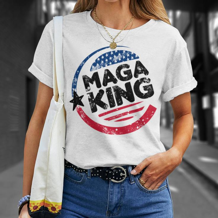 Maga King American Flag Red Blue Usa Lover Gift Unisex T-Shirt Gifts for Her