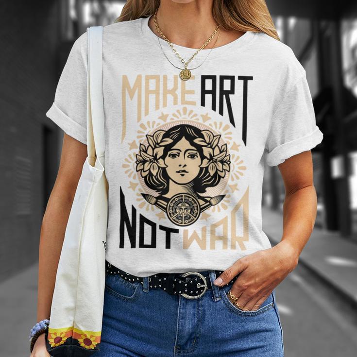 Make Art Not War Symbol Unisex T-Shirt Gifts for Her