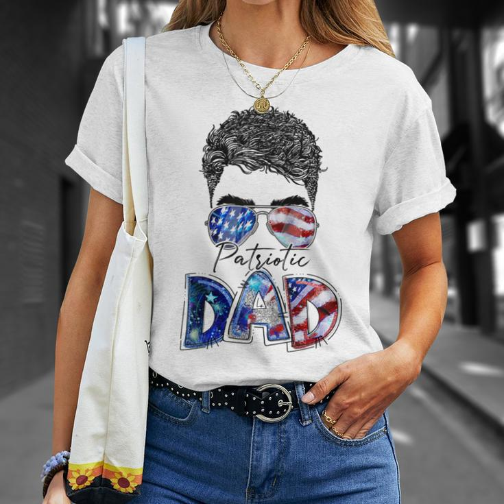 Mens 4Th Of July American Flag Dad Life Patriotic Dad Daddy Unisex T-Shirt Gifts for Her