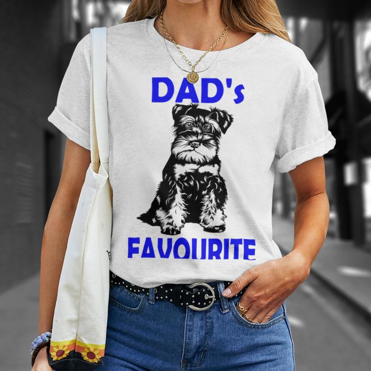 Miniature Schnauzer At Home Dads Favourite Multi Tasking Dog Unisex T-Shirt Gifts for Her