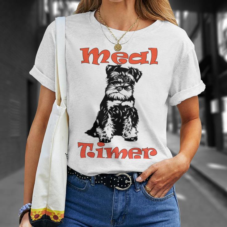 Miniature Schnauzer At Home Meal Timer Multi Tasking Dog Unisex T-Shirt Gifts for Her