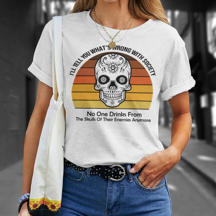 Official Wrong Society Drink From The Skull Of Your Enemies V2 Unisex T-Shirt Gifts for Her