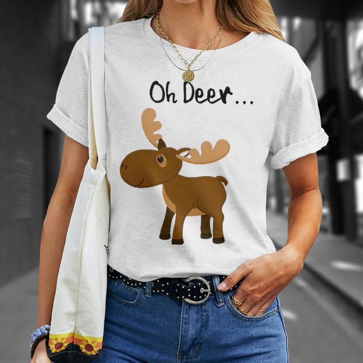 Oh Deer Cute Deer Save Wildlife Unisex T-Shirt Gifts for Her