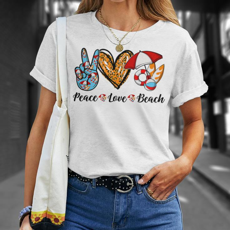 Peace Love Beach Summer Vacation 184 Shirt Unisex T-Shirt Gifts for Her