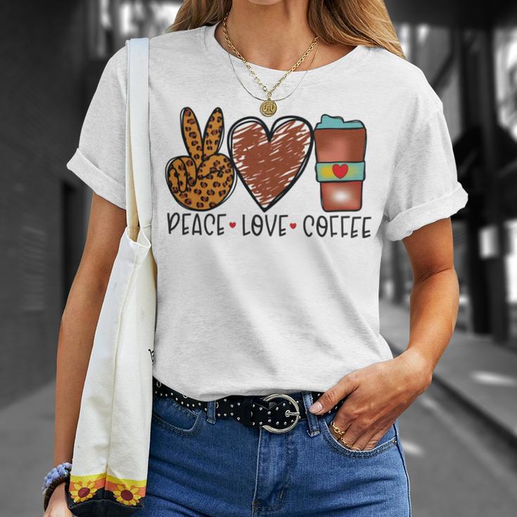 Peace Love Coffee Unisex T-Shirt Gifts for Her