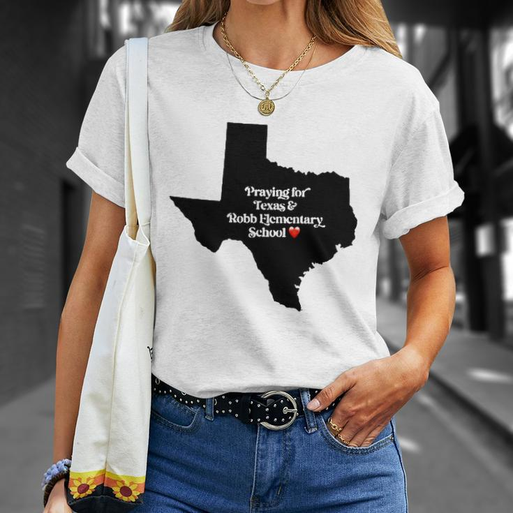 Praying For Texas Robb Elementary School End Gun Violence Unisex T-Shirt Gifts for Her