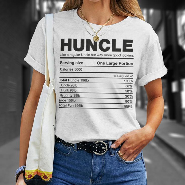 Premium Huncle Like A Regular Uncle But Way More Good Looking Nutrition Chart Unisex T-Shirt Gifts for Her