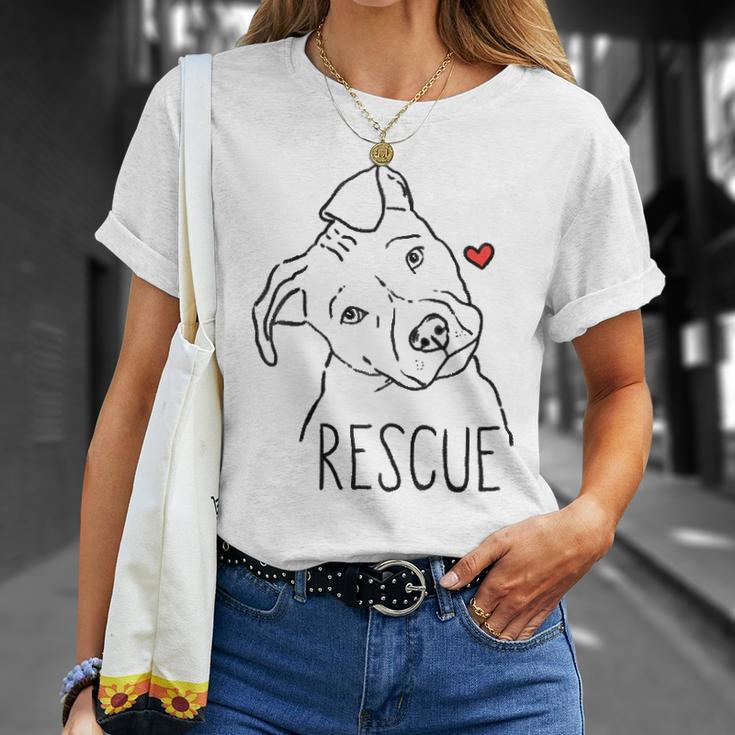 Rescue Dog Pitbull Rescue Mom Adopt Dont Shop Pittie Raglan Baseball Tee T-shirt Gifts for Her