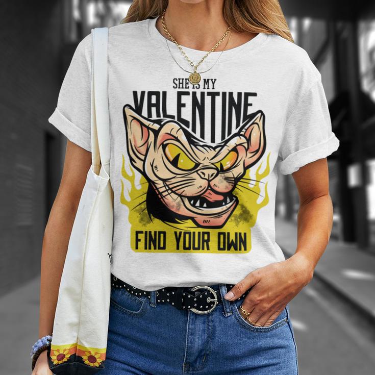 She Is My Valentine Cat Unisex T-Shirt Gifts for Her