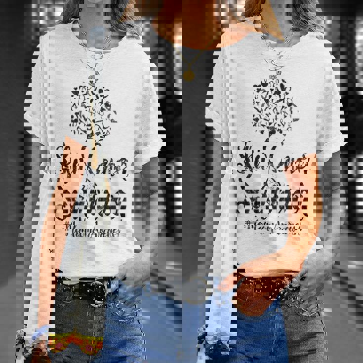 Skin Cancer Survivor- Melanoma Awareness T-shirt Gifts for Her Skin Cancer Survivor- Melanoma Awareness T-shirt Gifts for Her