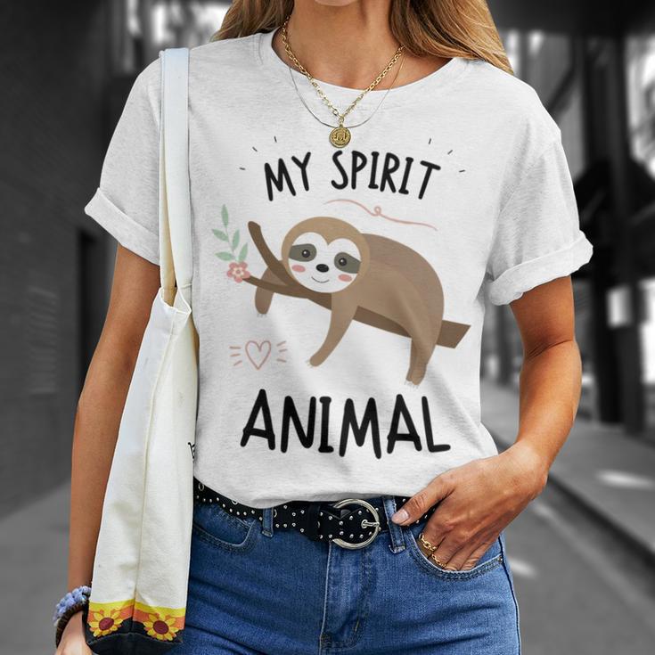 Sloth My Spirit Animal Nap Sloth Lazy 843 Shirt Unisex T-Shirt Gifts for Her