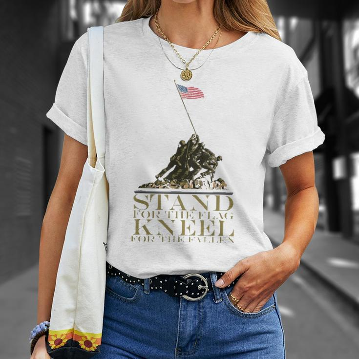 Stand For The Flag Kneel For The Fallen Patriotic Unisex T-Shirt Gifts for Her