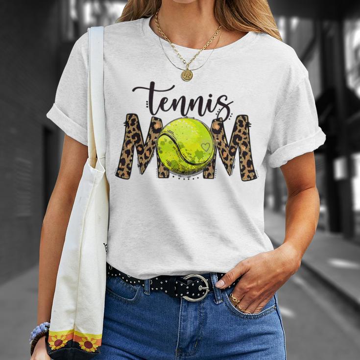 Tennis Mom Leopard Tennis Mom Mothers Day Unisex T-Shirt Gifts for Her