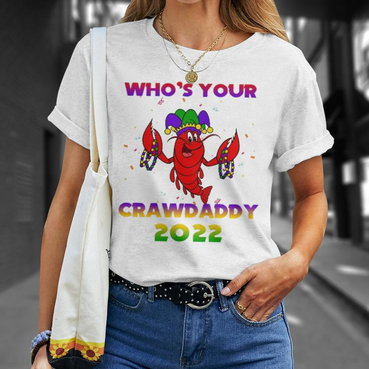 Whos Your Crawdaddy Crawfish Flag Mardi Gras Kids Men Women Unisex T-Shirt Gifts for Her