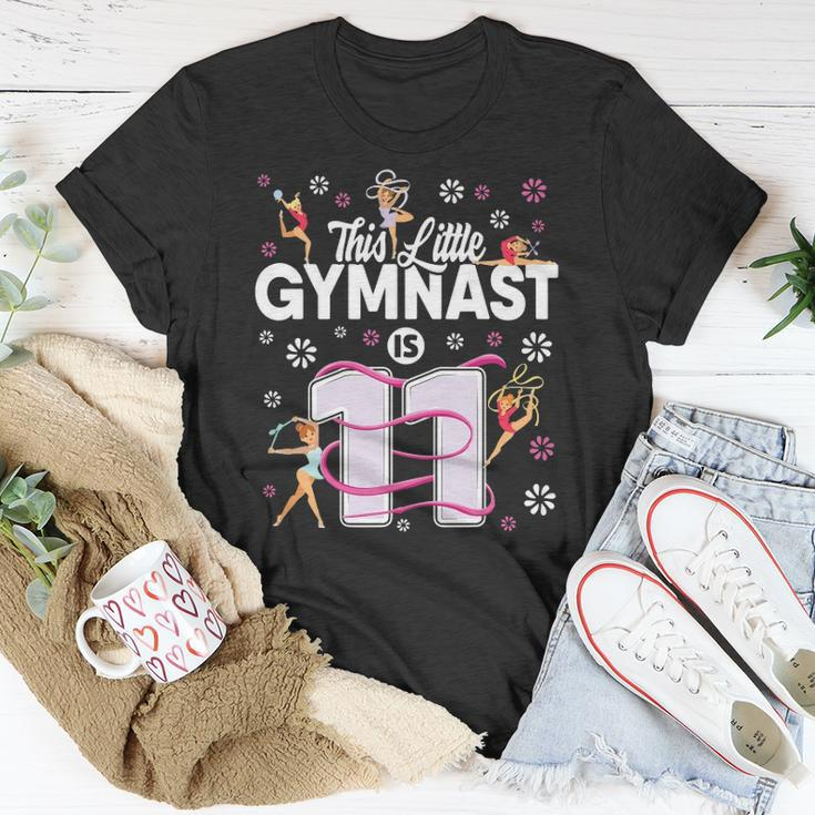 11 Years Old Gymnast 11Th Birthday Girl Tumbling Gymnastics Unisex T-Shirt Unique Gifts