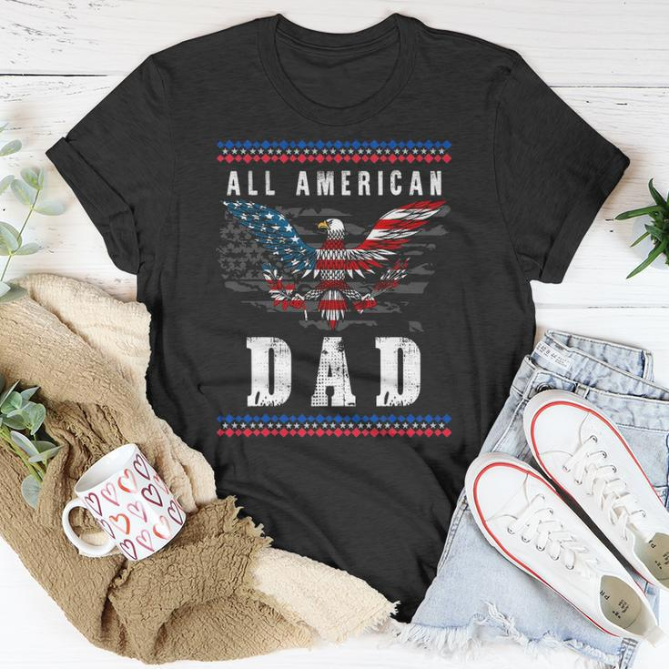 4Th Of July American Flag Dad Unisex T-Shirt Unique Gifts