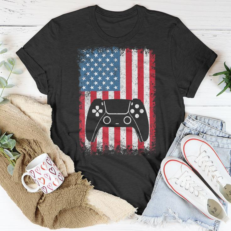 4Th Of July Video Game Gamer Kids Boys Men Usa Unisex T-Shirt Unique Gifts