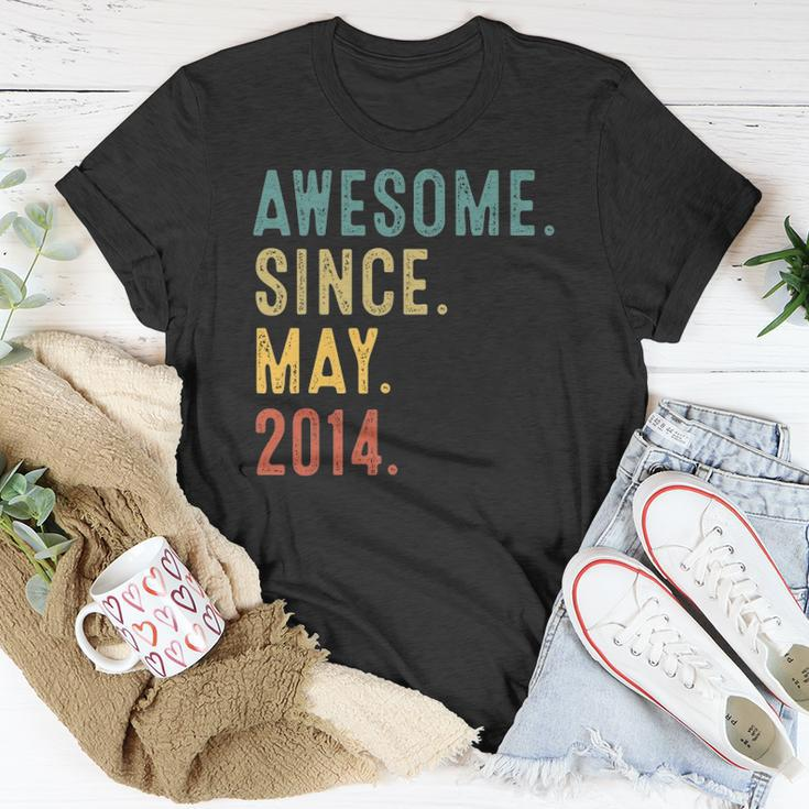 8 Years Old Gifts Awesome Since May 2014 8Th Birthday Unisex T-Shirt Unique Gifts