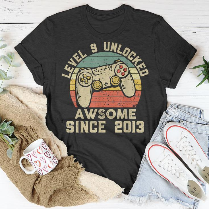 9Th Birthday Gift Boy 9 Years Being Awesome Unisex T-Shirt Unique Gifts