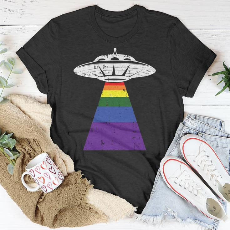 Alien Abduction Gay Pride Lgbtq Gaylien Ufo Proud Ally Unisex T-Shirt Unique Gifts