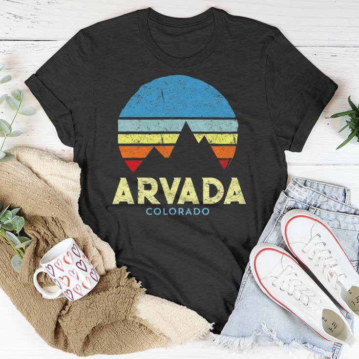 Arvada Colorado Mountains Vintage Retro Unisex T-Shirt Unique Gifts