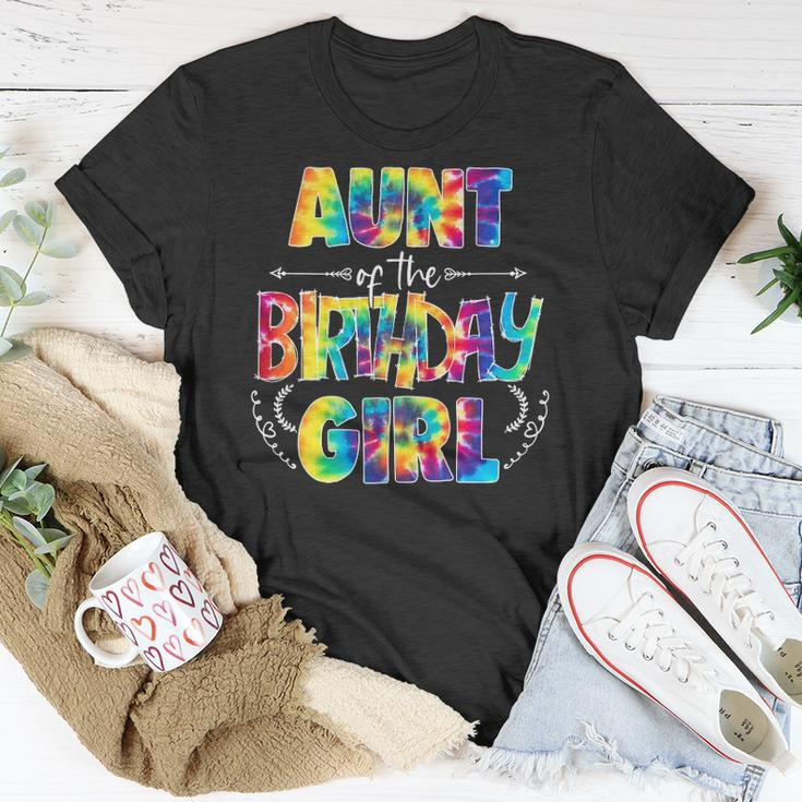 Aunt Of The Birthday Girl Matching Family Tie Dye Unisex T-Shirt Unique Gifts