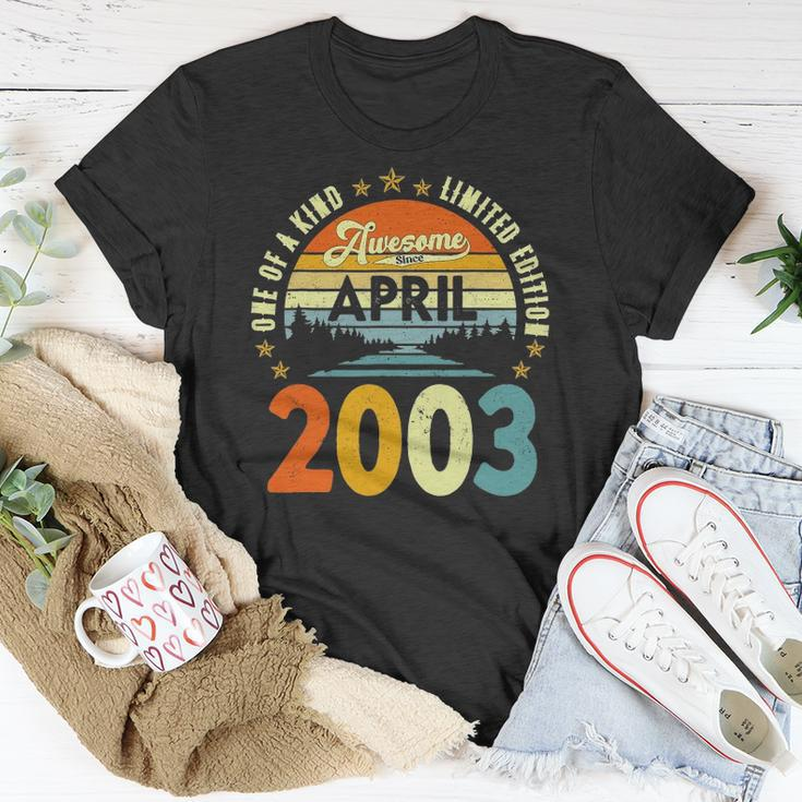 Awesome Since April 2003 Vintage 19Th Birthday Unisex T-Shirt Unique Gifts